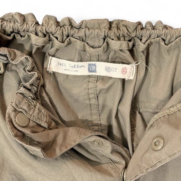 GAP Y2K 2007 Convertible Parachute Cargo Pants Khaki Drawstring Baggy Womens XXL - Picture 4 of 14